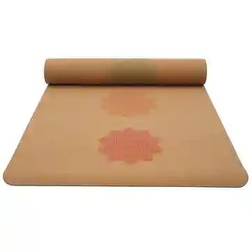 Natural Rubber Cork Chakras Yoga Mat